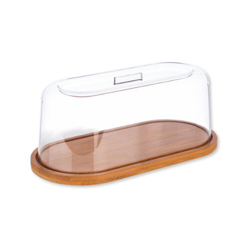 Tabuleiro c/ Tampa em Bambu e Poliestireno