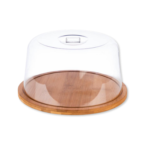 Tabuleiro c/ Tampa em Bambu Ø25 CM