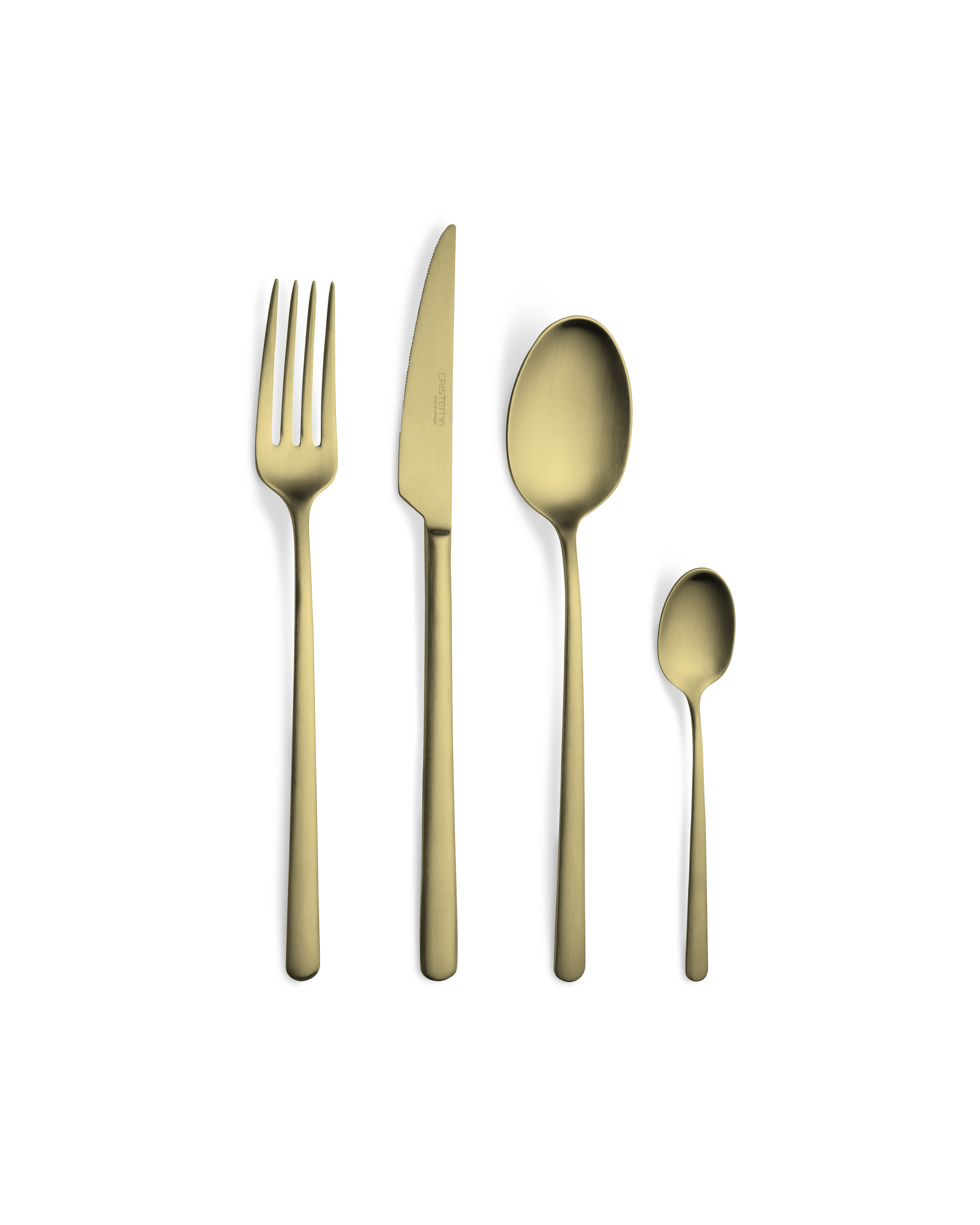 Faqueiro de Madeira Tokyo Mate Gold (48 Peças)