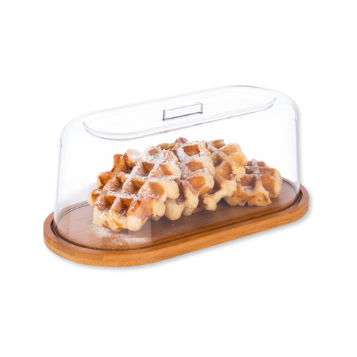 Tabuleiro c/ Tampa em Bambu e Poliestireno