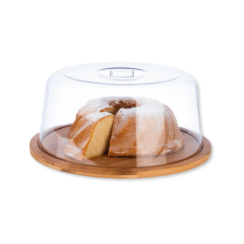 Tabuleiro c/ Tampa em Bambu Ø25 CM