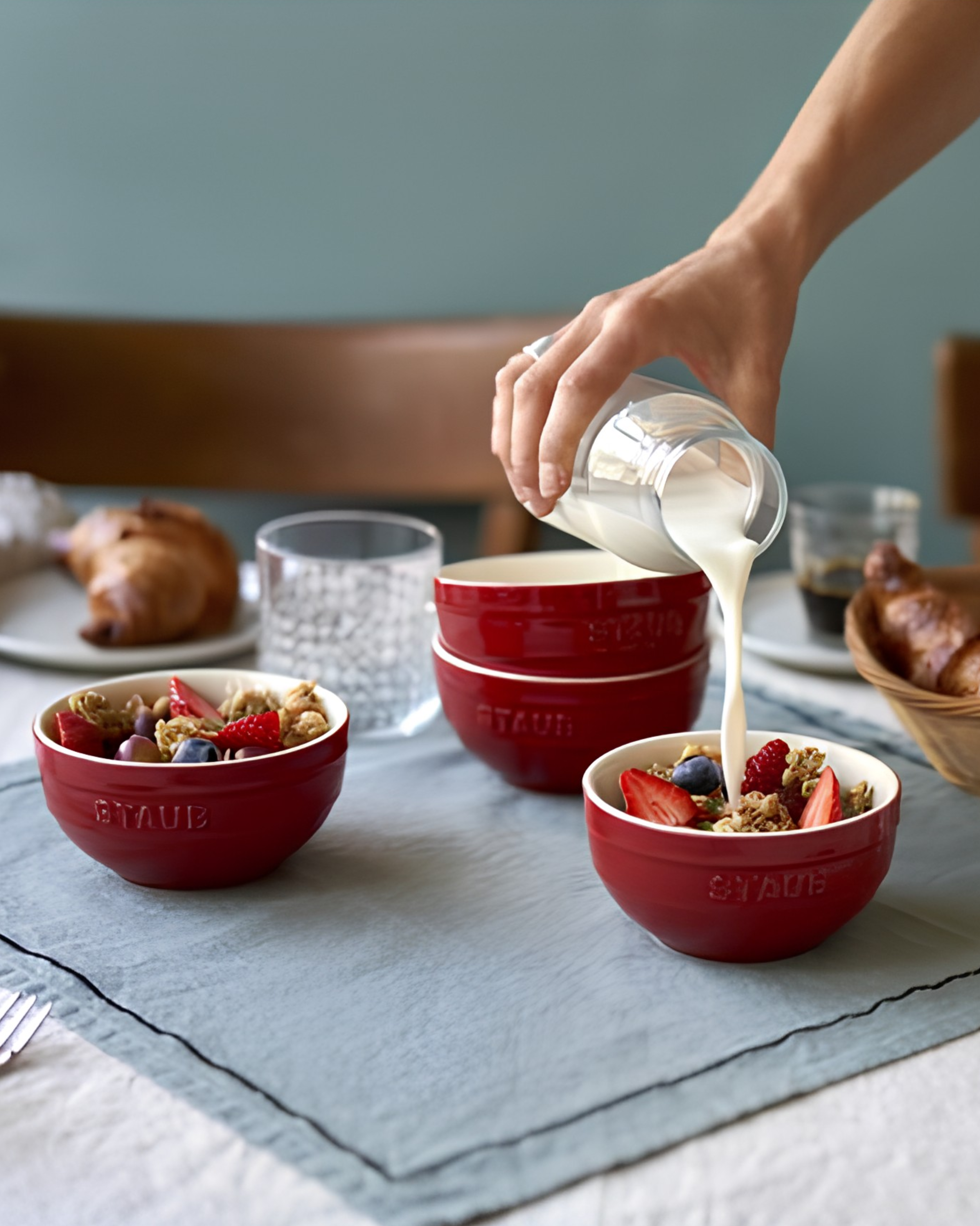 Conjunto de Tigelas STAUB 12 CM (Vermelho Cereja, 4 Peças)