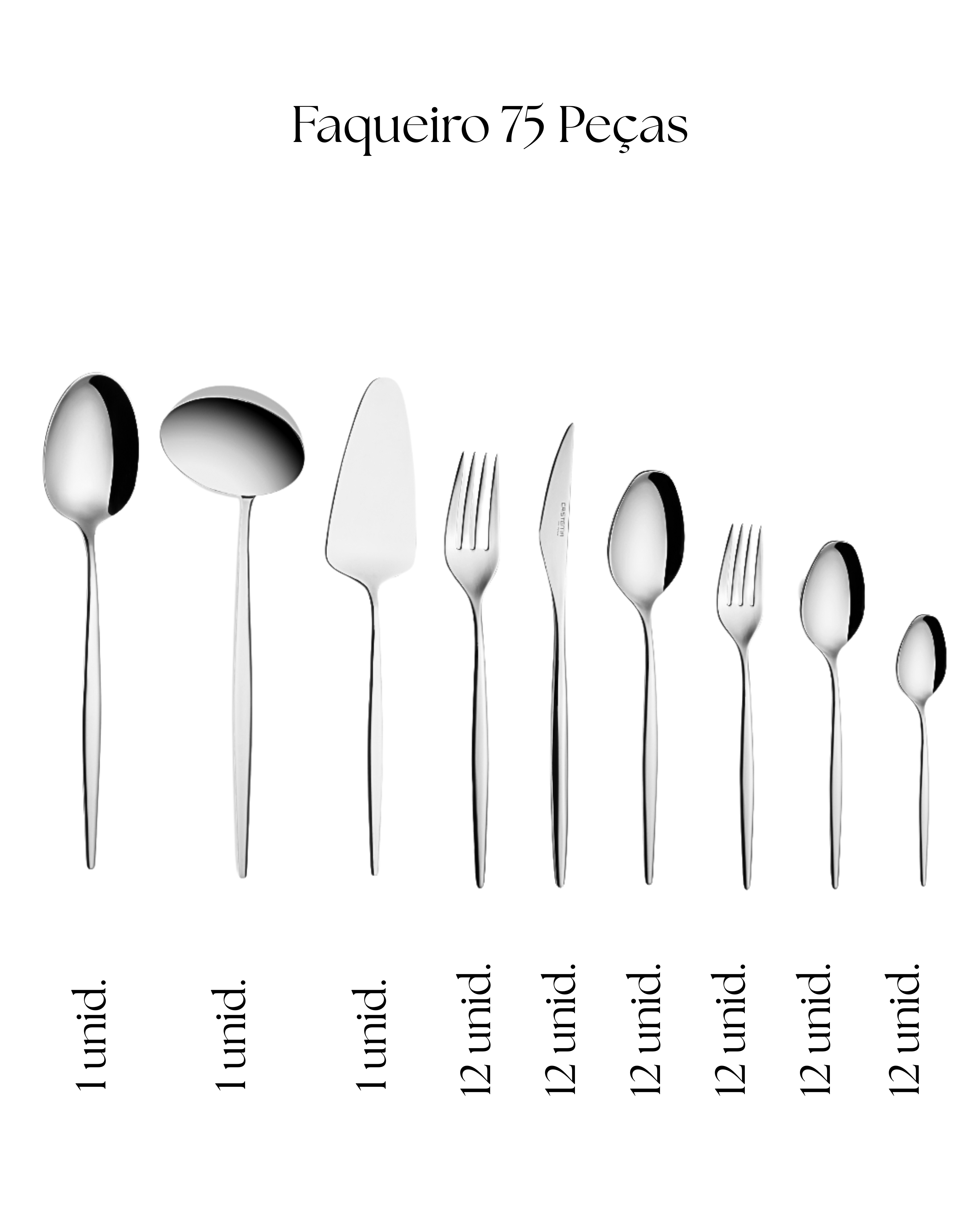 Faqueiro Madeira Rabat (75 peças)