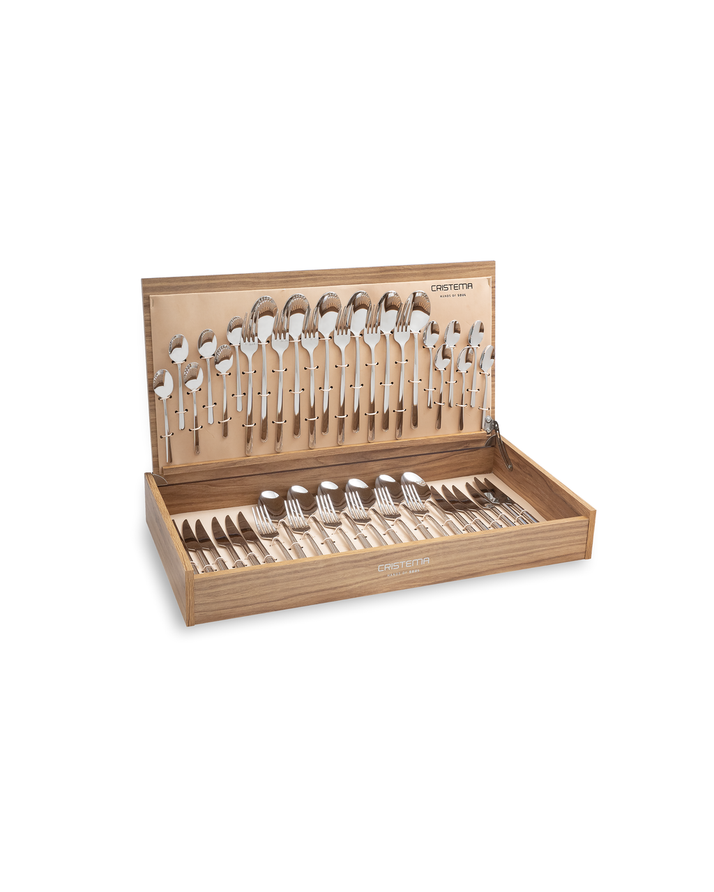 Faqueiro de Madeira Tokyo Mate Gold (48 Peças)